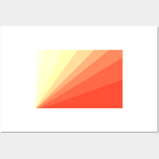 The Sun is rising, abstract sun rays print in soft colors Posters and Art